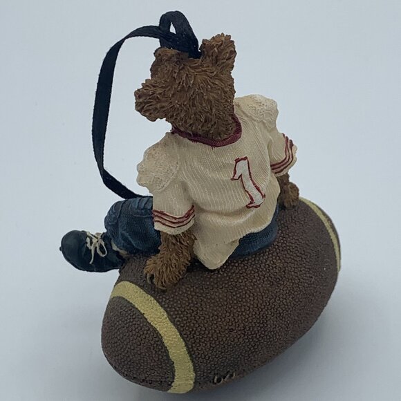Boyds Bears Holiday Ornament - Football Player Bear on Ball - With Original Box - Picture 3 of 13